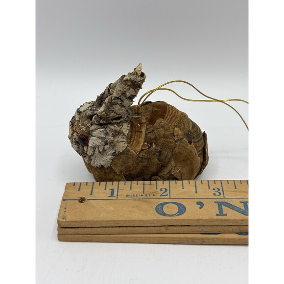 Unique Vintage Pinecone Rabbit Woodland  Ornament - Picture 8 of 12